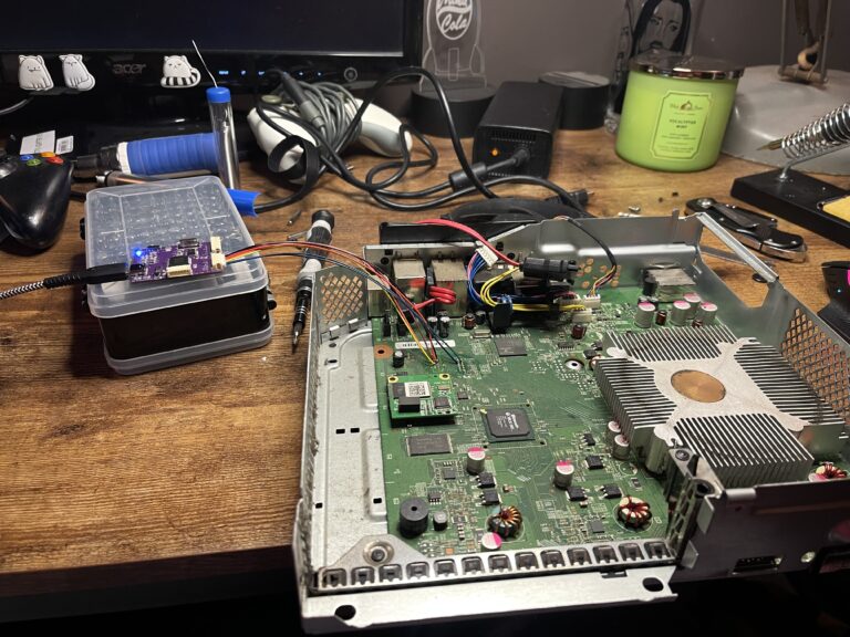 Flashing the Nand on an Xbox 360.